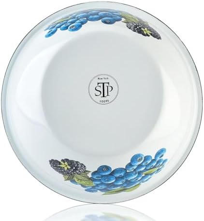 STP GOODS Enamel Bowl Set of 3 pcs Enamel Serving Bowls, Enameled