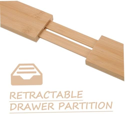 2pcs Bamboo Drawer Dividers Kitchen Organizer for Utensils Compact and