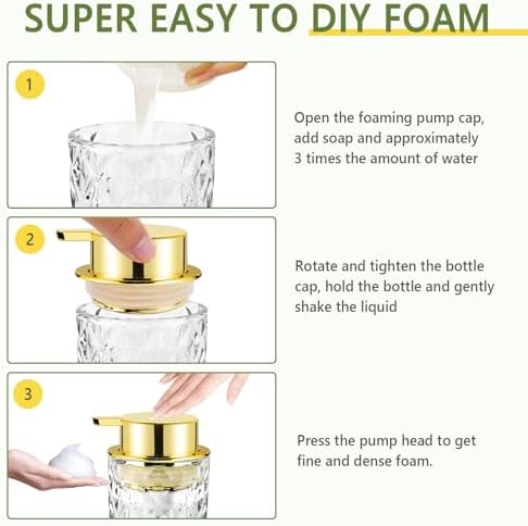 Glass Foaming Soap Dispenser Refillable Foaming Hand Soap Dispenser