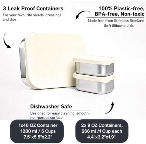 Modaniam Flexibento 40 OZ Stainless Steel Lunch Box Set