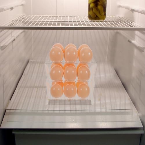 Acrylic Egg Dispenser Tray, 3 Layer Fridge Rack Organizer