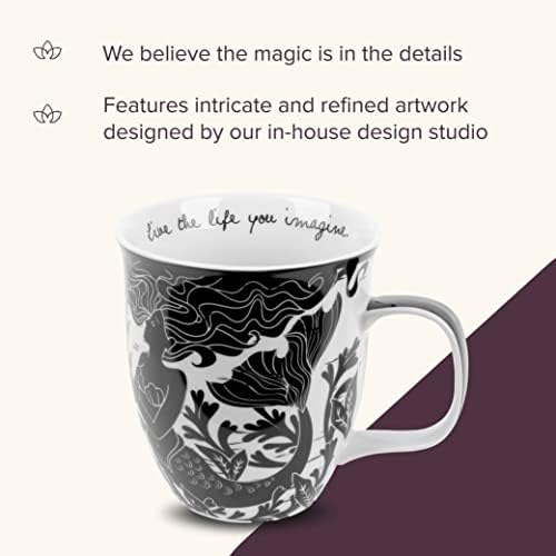 Karma Gifts, 14 oz Black and White Boho Mug, Cute Coffee and Tea Mug