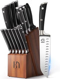 KnifeSaga 15 Pcs Japanese Knife Set with Sharpener