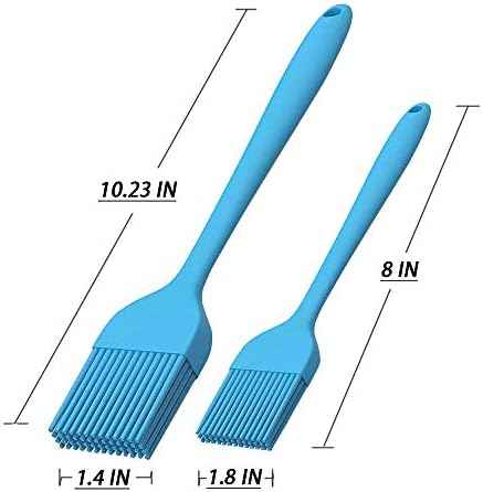 Silicone Basting Brush Set of Two Heat Resistant Long Handle Pastry