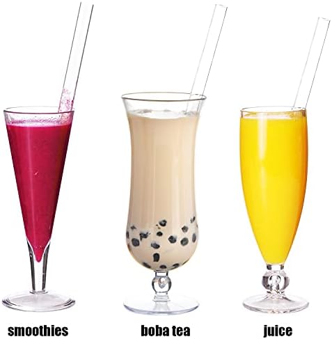 ALINK Reusable Clear Boba Straws, 10 in x 12 mm Jumbo Tritan Hard