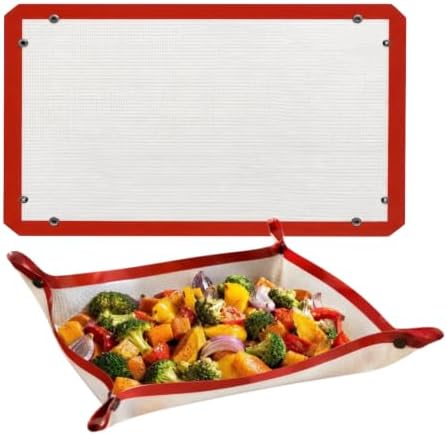 Extra Large 23.6"x15.8" Full Size Silicone Baking Mat with Snap Lock