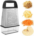 Doitool Professional Cheese Grater - Stainless Steel, Xl Size, 4 Sides