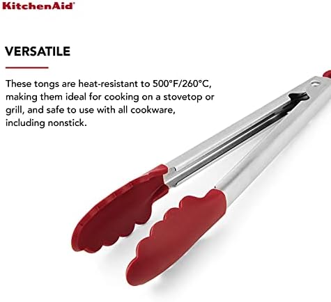 KitchenAid Stainless Steel Tongs, 12 Inch