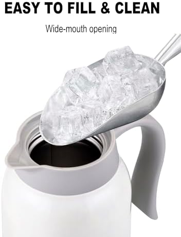 GiNT 51 Oz Stainless Steel Thermal Coffee Carafe, Double Walled Vacuum