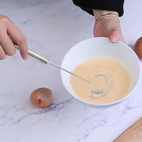 2‐Pack Spring Coil Whisk, 9.84 Inch Stainless‐Steel Spiral Egg Beater