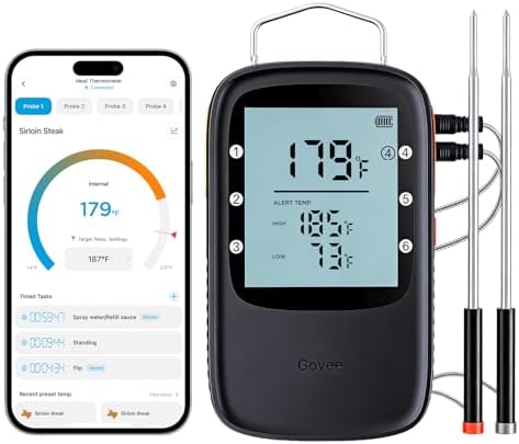 Govee Bluetooth Meat Thermometer with Smart App Timer and Alerts