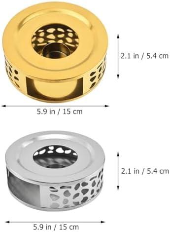 2 Pcs Japanese Stainless Steel Teapot Warmer Base Xmas Tea Heater