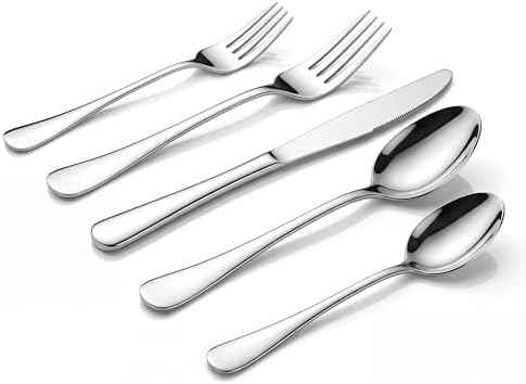 LIANYU Silverware Flatware Set for 8, 40 Piece Stainless Steel Cutlery Set