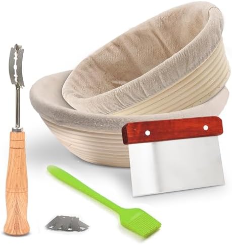 SliceElite Banneton Proofing Basket Set – 9" & 10" Round Sourdough