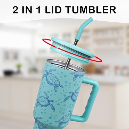 Sea Turtle Tumbler Gifts for Women 40 oz Sea Turtle Tumbler with