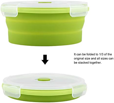 Silicone Food Storage Containers, 800ml Collapsible Bowl Silicone