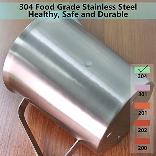 Newness 2 Pack Stainless Steel Measuring Cup, Metal Measuring Cup with