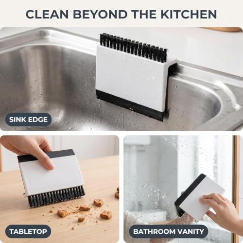 2 Pcs Black Kitchen Sink Squeegee Cleaners