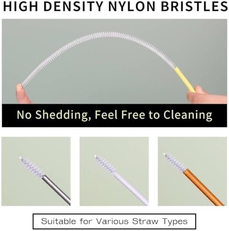 Straw Clean Brush Extra Long Straw Tube Brushes for Cleaning, Reusable