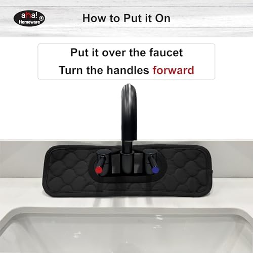 Bathroom Sink Splash Guard Oval-Hole Rectangle-Hole: AHA HOMEWARE
