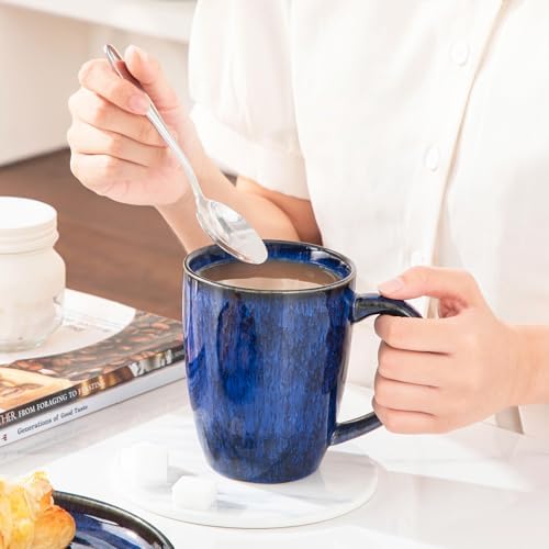 vancasso STARRY Ceramic Coffee Mug Set of 6, 16 Oz Tea Cups with