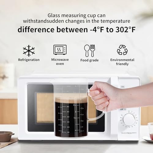 1000ml/4 Cup Measuring Cup,Glass Measuring Cup with Handle,Measuring