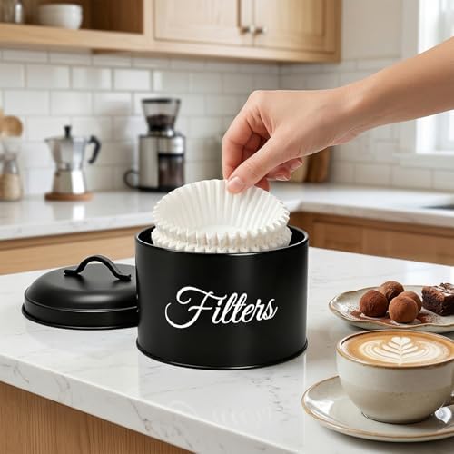 Coffee Filter Holder, Black Basket Coffee Filter Holder Storage