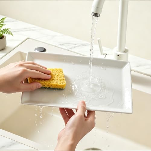 MIECOO Large Serving Platters, 16/14/12 Inch White Serving Trays Set