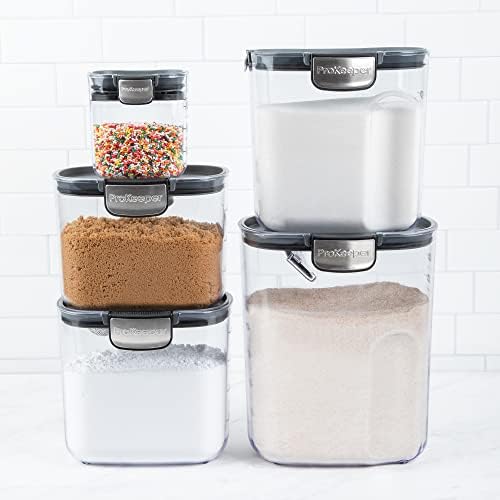 ProKeeper+ Airtight Food Storage Container Set – Clear Plastic Flour