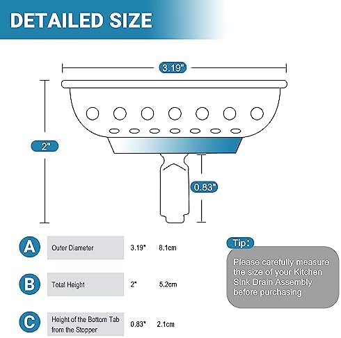 KONE Copper Sink Strainer Basket, 2 Pcs