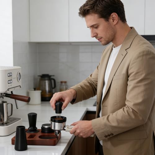 Coffee Tamper Set 7 Pieces Anti-Slip Universal Distribution Tamping