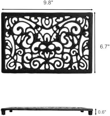 Yopay 2 Pack Cast Iron Trivet for Hot Pots and Pans, Heat Resident