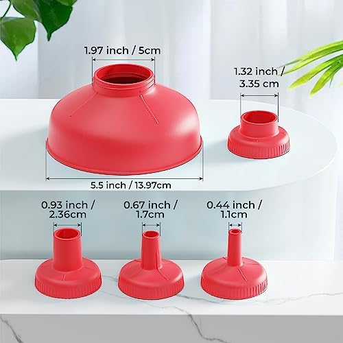 Wide Mouth Kitchen Funnel, Food Grade Plastic Cooking Canning Funnel