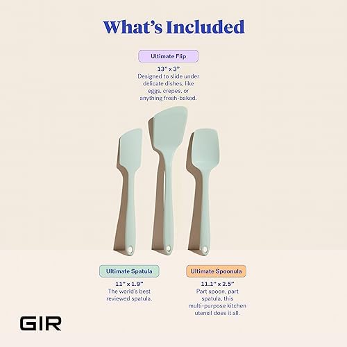 GIR: 3-Piece Silicone Ultimate Kitchen Utensils Set – Mint