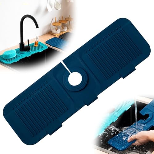 Kitchen Sink Splash Guard, Silicone Sink Mat for Faucet, 2024 Draining