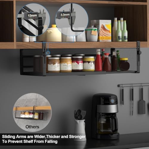 AmonHouseware 2Pack Expandable Under Shelf Storage Basket