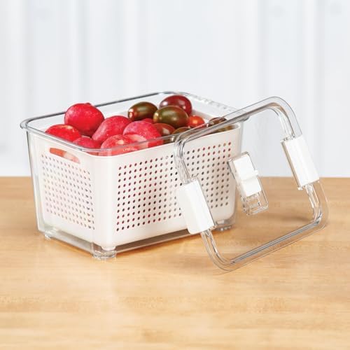 Fox Valley Traders Storage Container with Drain Basket and Divider by