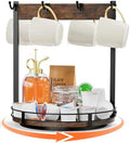 Large Corner Coffee Mug Holder with 13" Rotating Lazy Susan, Mug