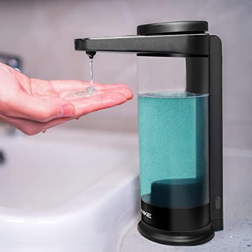 AIKE 17oz Rechargeable Automatic Liquid Soap Dispenser, Black