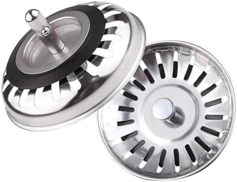 Sink Strainer 2 Pcs Stainless Steel Drain Stopper 78mm/3in for Kitchen