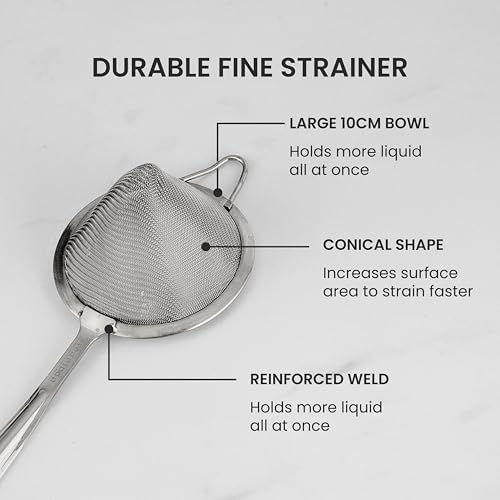 A Bar Above Cocktail Strainer Set, 3 Piece Bundle, Ergonomic and Rust