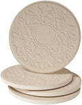Thirstystone Victorian Lace 4 Pack Embossed Stone Coaster Set