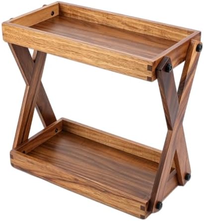 2-Tier Wood Countertop Organizer Shelf