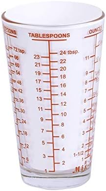 Kolder Mix N Measure Glass, Multi-Purpose Liquid and Dry Measuring
