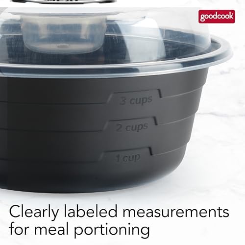 GoodCook 4-Cup Meal Prep Bowls Set with Lids and Dressing Cup