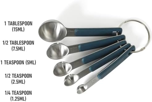 Calphalon Prime Measuring Spoons, Plastic Measuring Spoon Set, 5-Piece