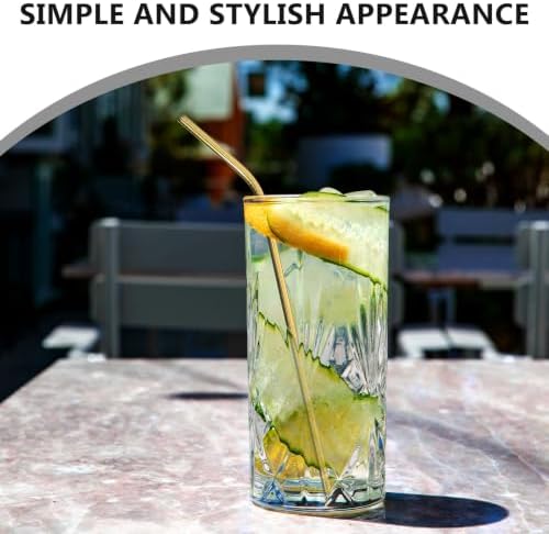 Drinking Straws Bent and Straight Designs Stainless Steel Set