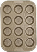 GoodCook BestBake Nonstick Textured Carbon Steel Muffin Pan, 12cp