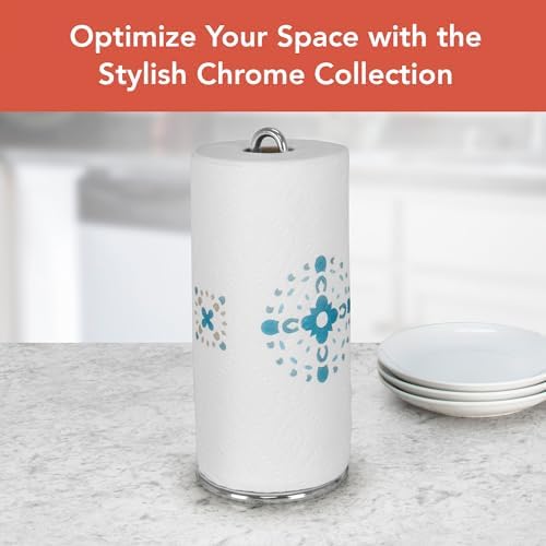 Spectrum Chrome Paper Towel Holder, Countertop