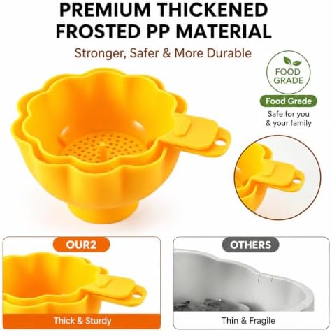 9 Pcs Kitchen Funnel Set, 5 Sizes, Wide & Narrow Mouth, 2 Filters, 2